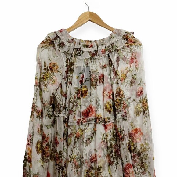 NEEDLE & THREAD Rainbow Rose Chiffon Dress, Size US 0, New with tag, - Picture 6 of 16